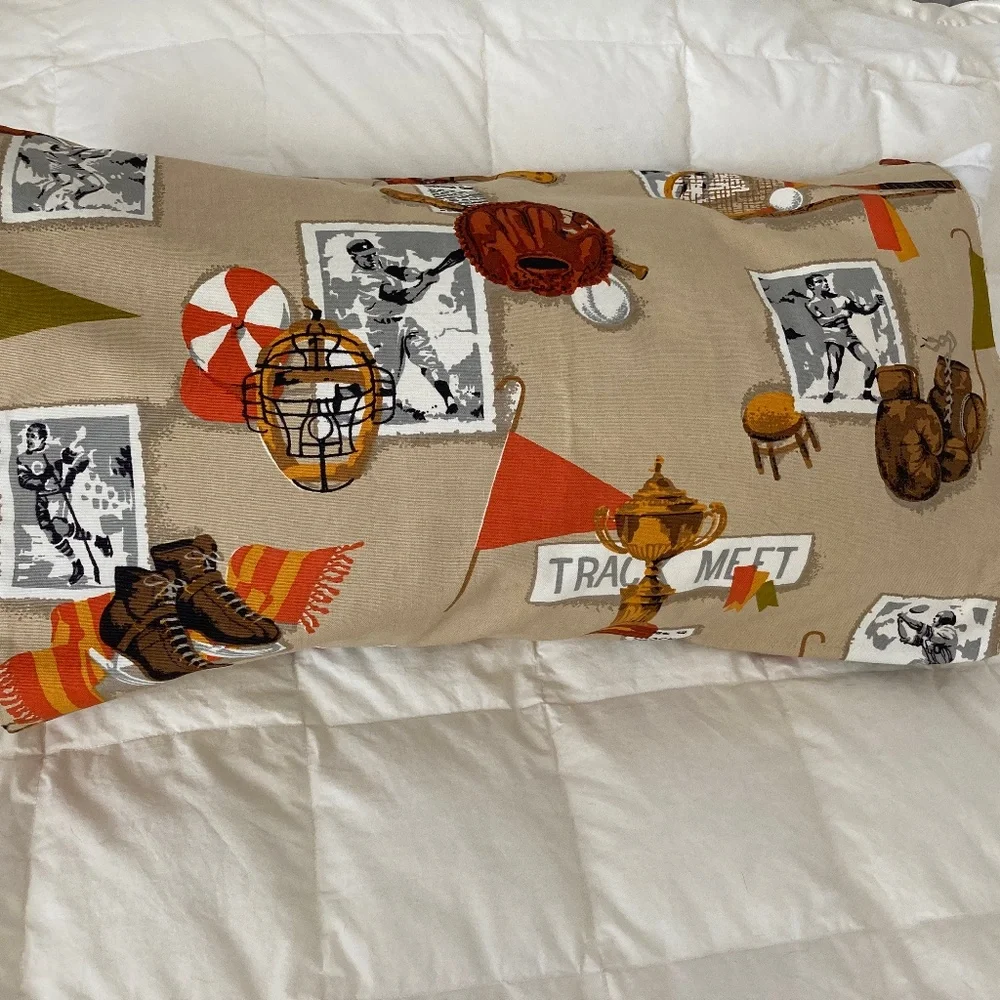 Vintage Sports themed pillow cover case